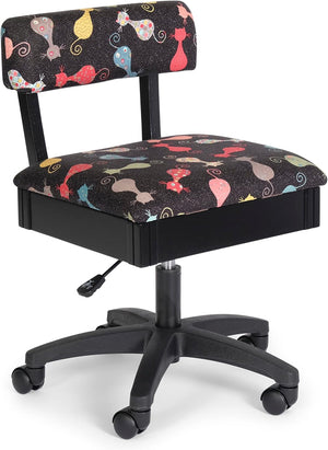 Arrow Sewing HCAT Hydraulic Sewing Craft Chair Black Cat